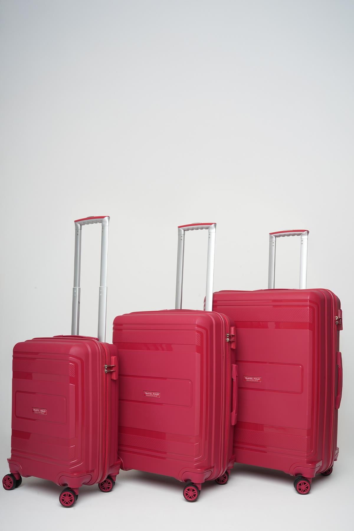 Travel Polo 3'lü Valiz Seti Kırılmaz Bordo 1017
