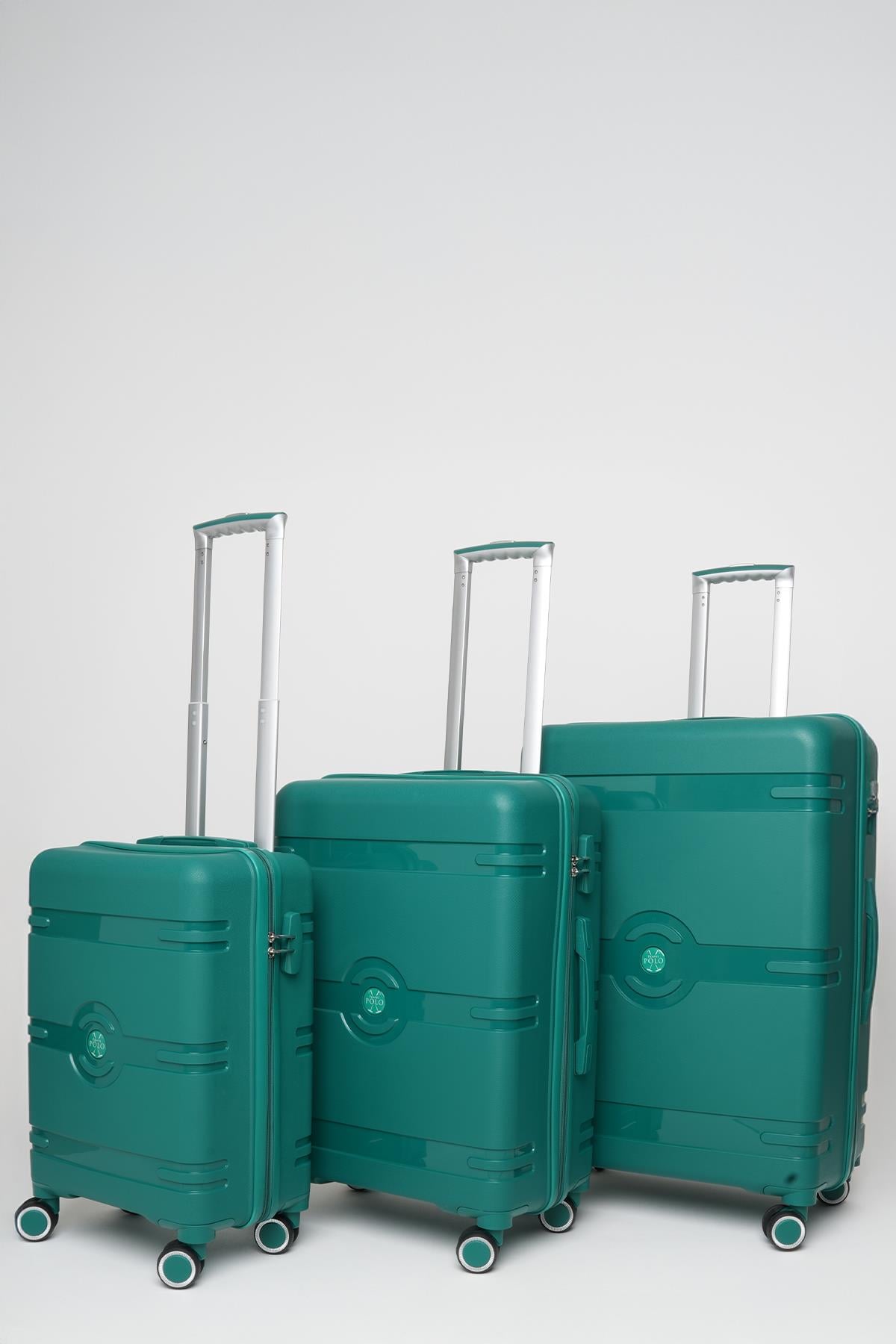 Travel Polo 3'lü Valiz Seti Kırılmaz Cam Göbeği 1015