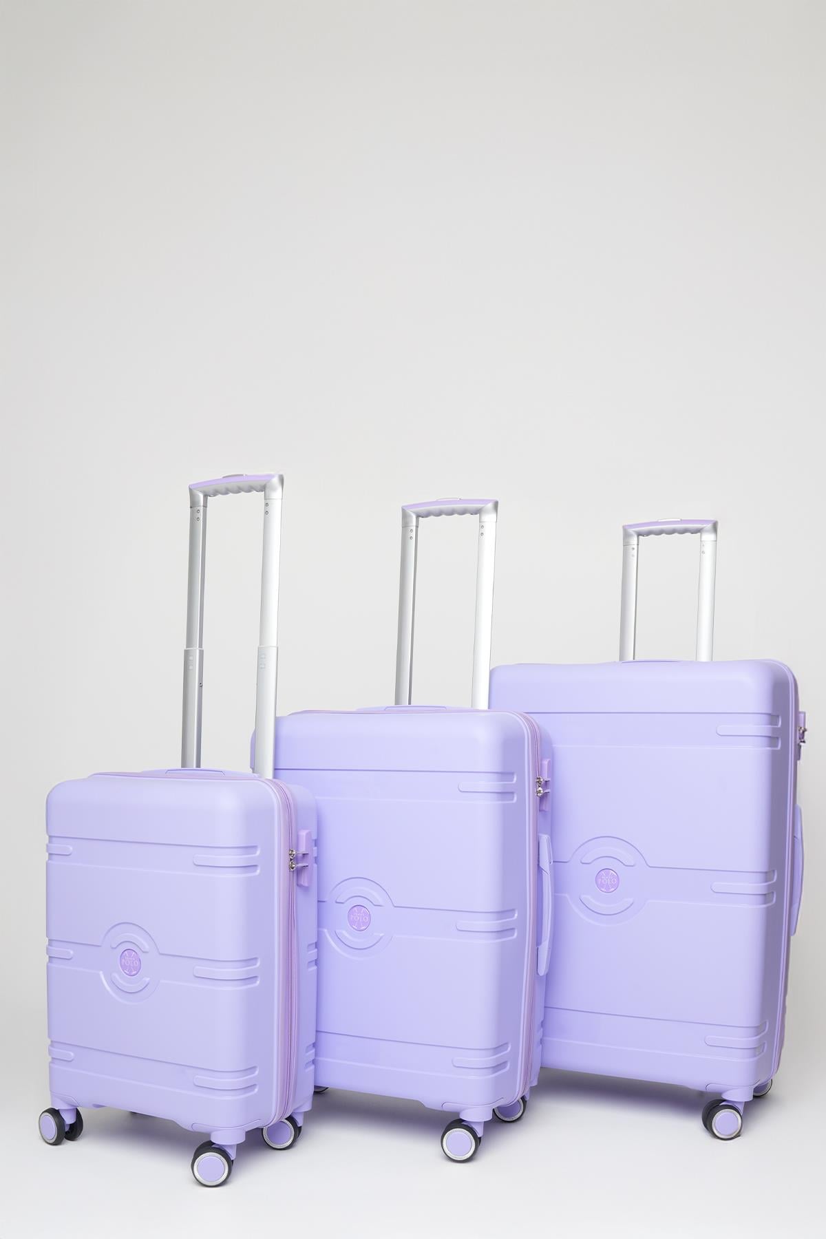 Travel Polo 3'lü Valiz Seti Kırılmaz Lila 1015