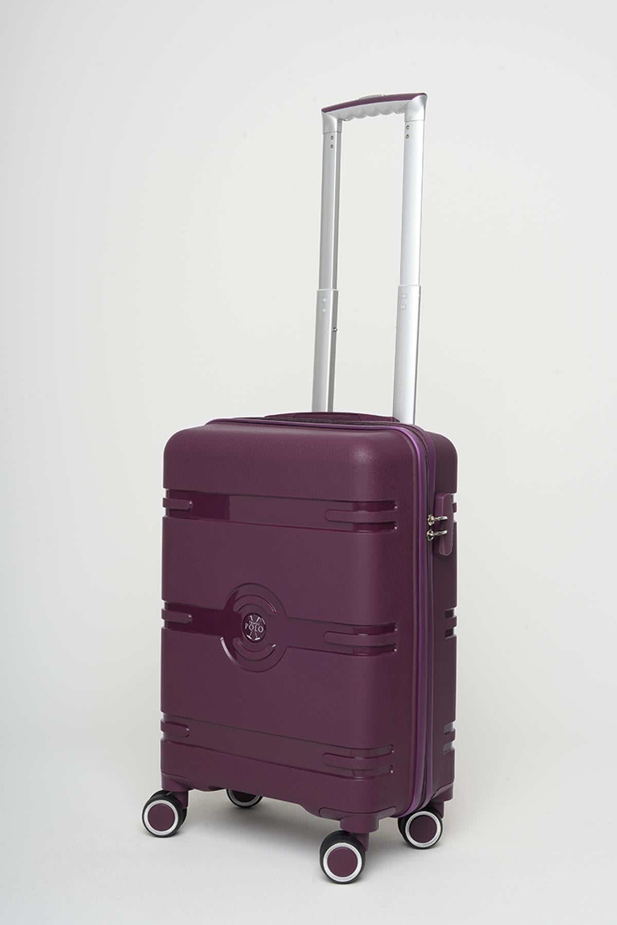 Travel Polo Küçük Boy Kırılmaz Valiz Mor 1015