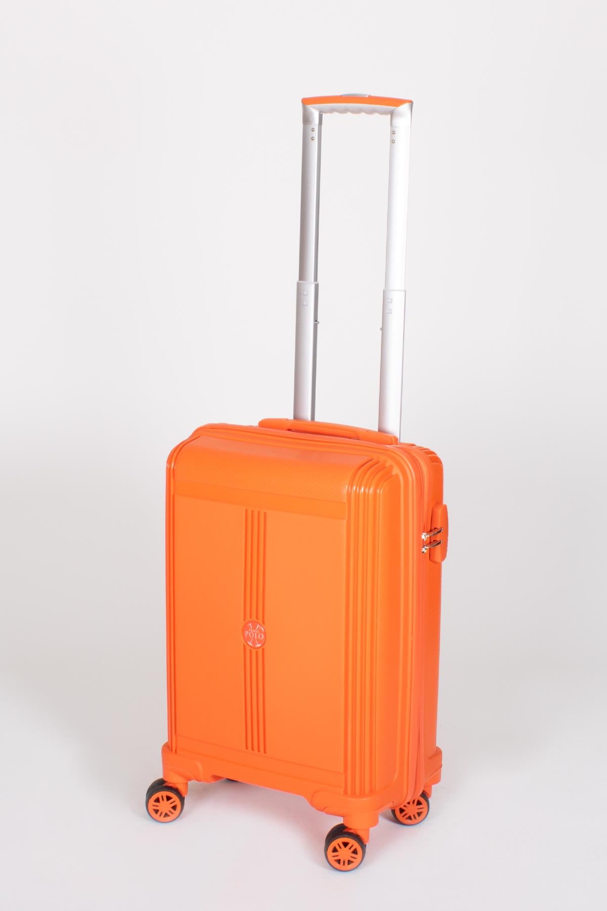 Travel Polo Küçük Boy Kırılmaz Valiz Oranj Turuncu 1018
