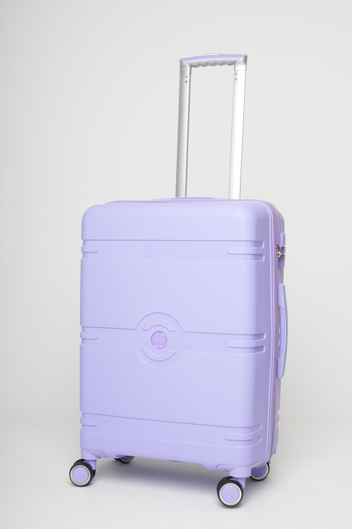 Travel Polo Orta Boy Kırılmaz Valiz Lila 1015