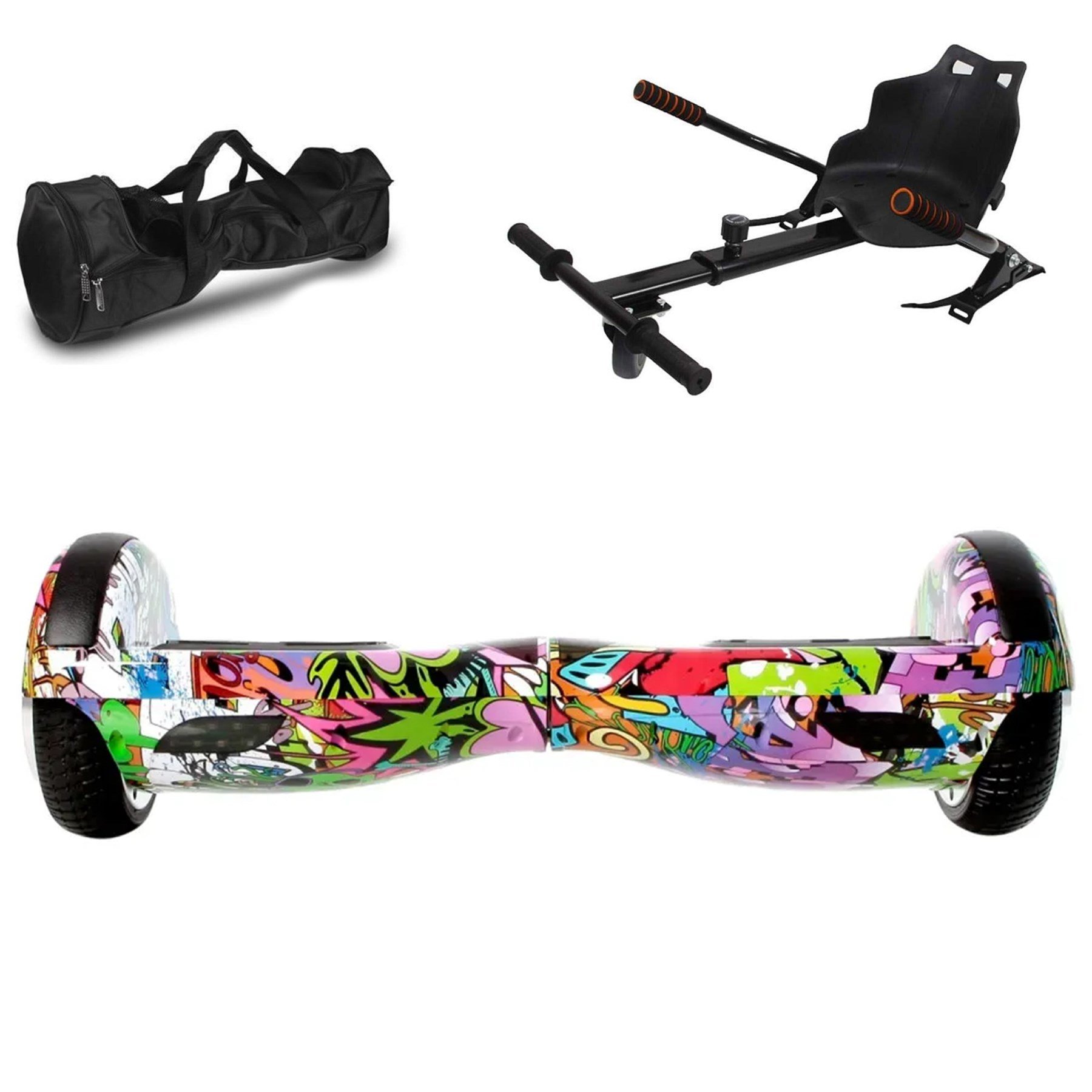 Citymate Elektrikli Kaykay Hoverboard Akıllı Denge 6.5 Inch + HoverKart + Çanta EXTREM PAKET D04