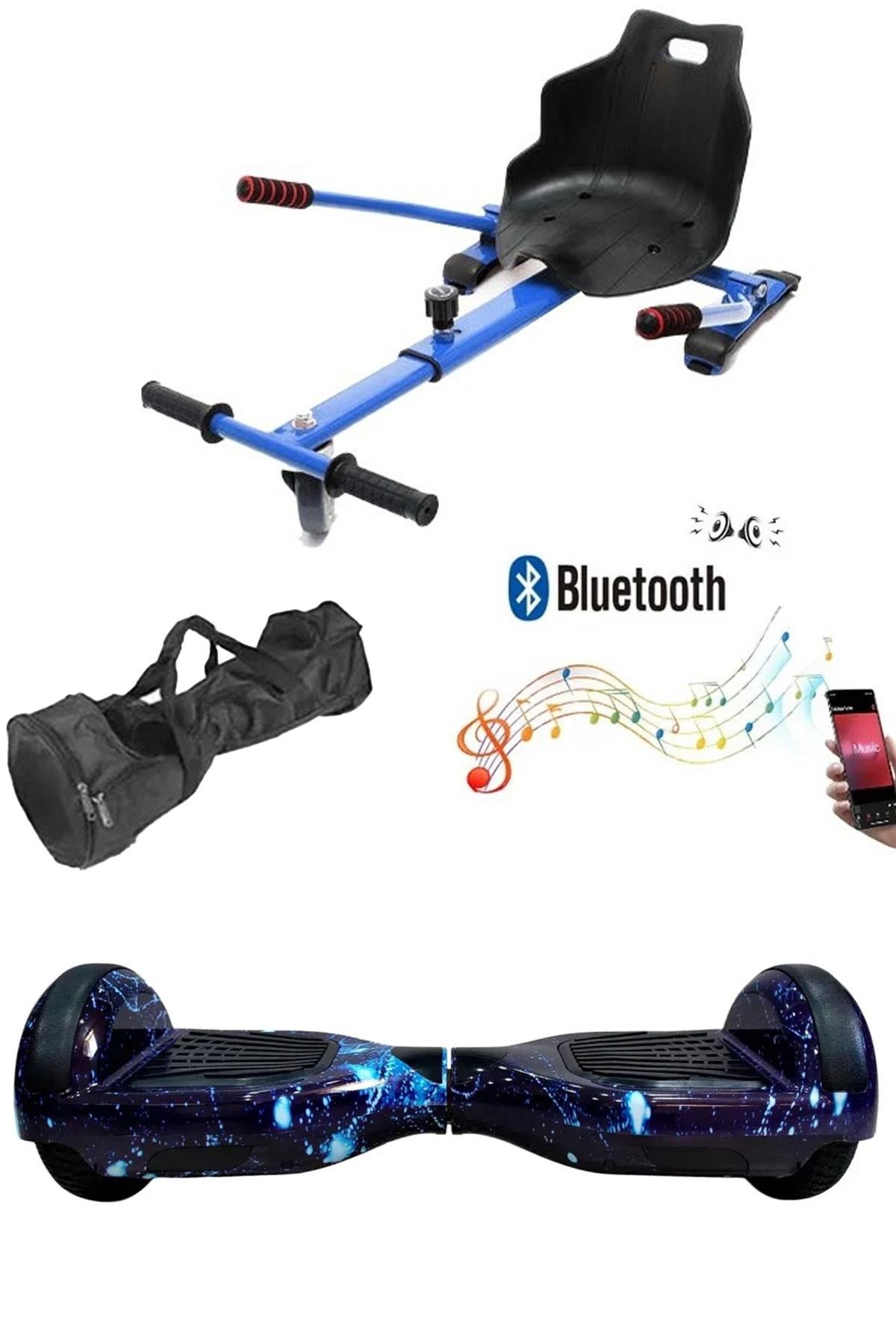 Elektrikli Kaykay Scooter Hoverboard Akıllı Denge 6.5 Inch + Hover Kart + Çanta EXTREM PAKET D12