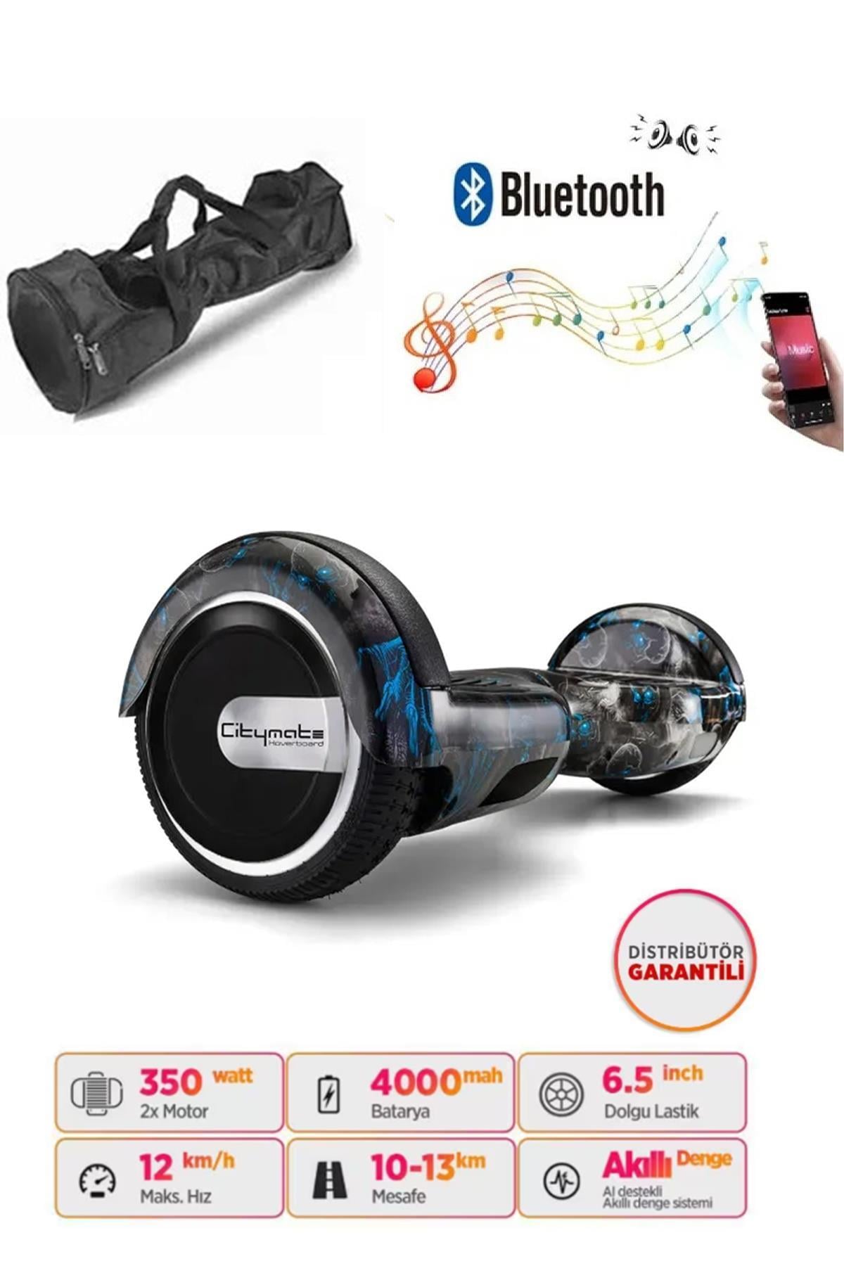Elektrikli Kaykay Scooter Hoverboard Akıllı Denge 6.5 Inch + HoverKart + Çanta EXTREM PAKET D18