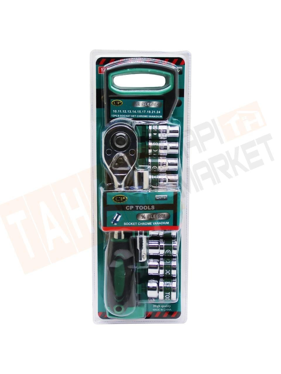 CP Tools Cr-V Socket Set 12 Parça 1/2 Inç Vakumlu Lokma Seti