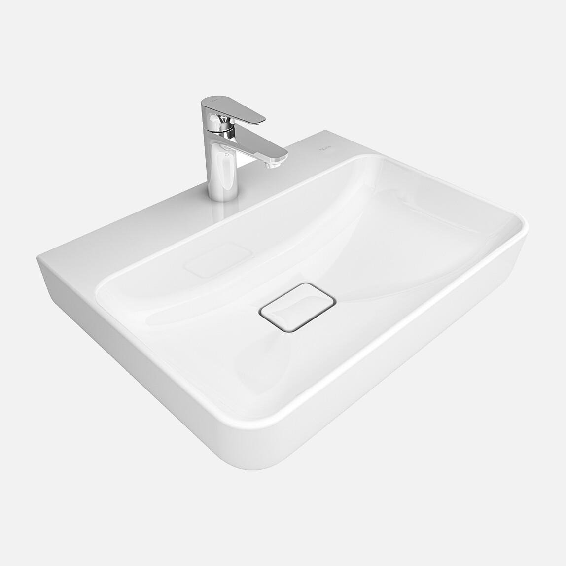 Kale Zero 2.0 60x45cm Armbant Lavabo Beyaz Dikdörtgen