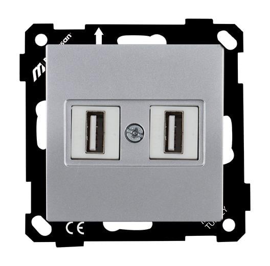 MUTLUSAN Mek+Tuş Data Prizi 2*Usb