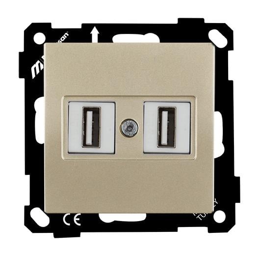 MUTLUSAN Mek+Tuş Data Prizi 2*Usb