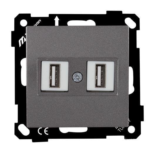 MUTLUSAN Mek+Tuş Data Prizi 2*Usb