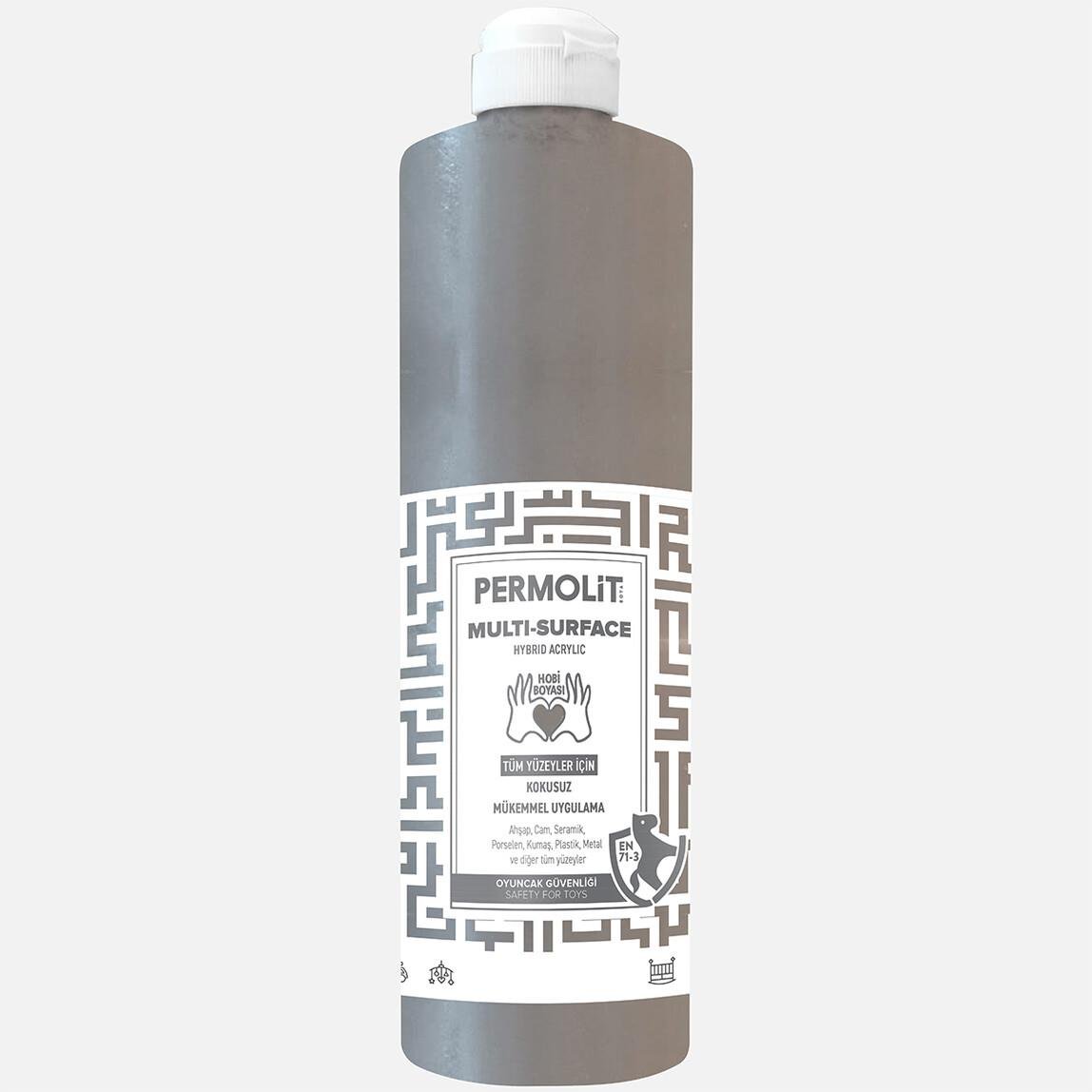 Permolit 0,5 L Multi Surface Akrilik Boya Metalik Gümüş