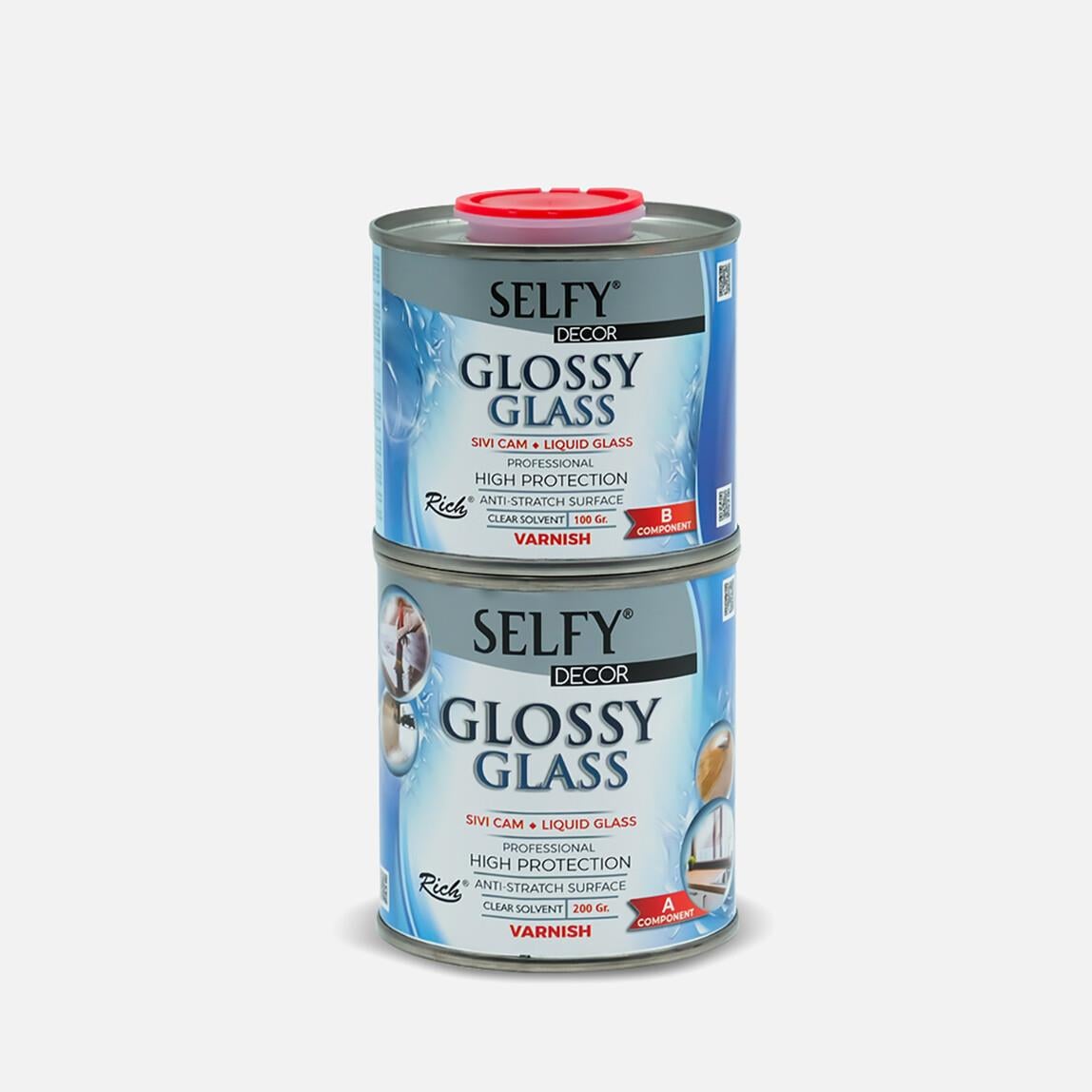 Selfy Decor Glossy Glass 200+100 Gr