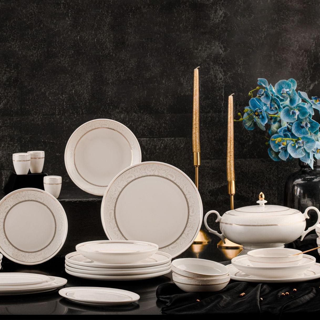 Özlife 9006 Elegante Coll Yuvarlak 60 Prç Yemek Tk