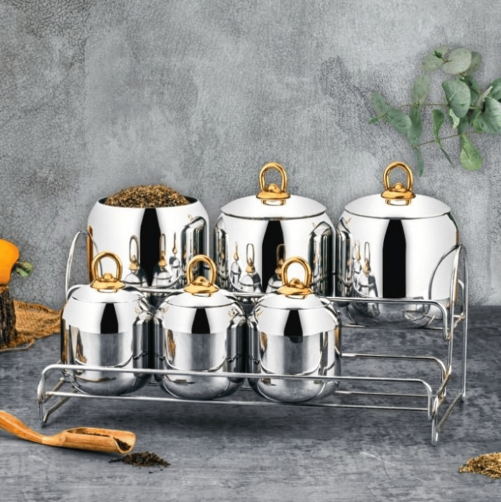 Özlife CB-211 Lisa 15 Prça Çelik Baharat Tk.Gold