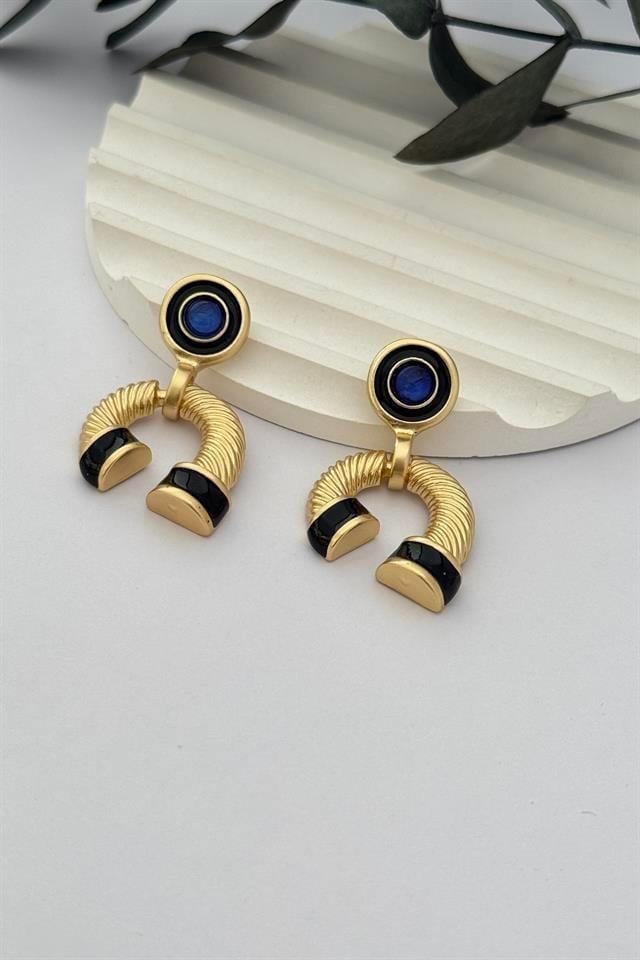 Alba Navy Blue Küpe