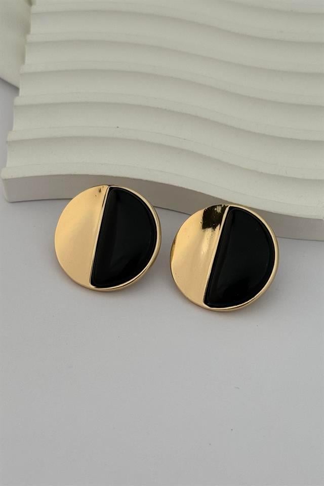 Black & Gold Point Küpe
