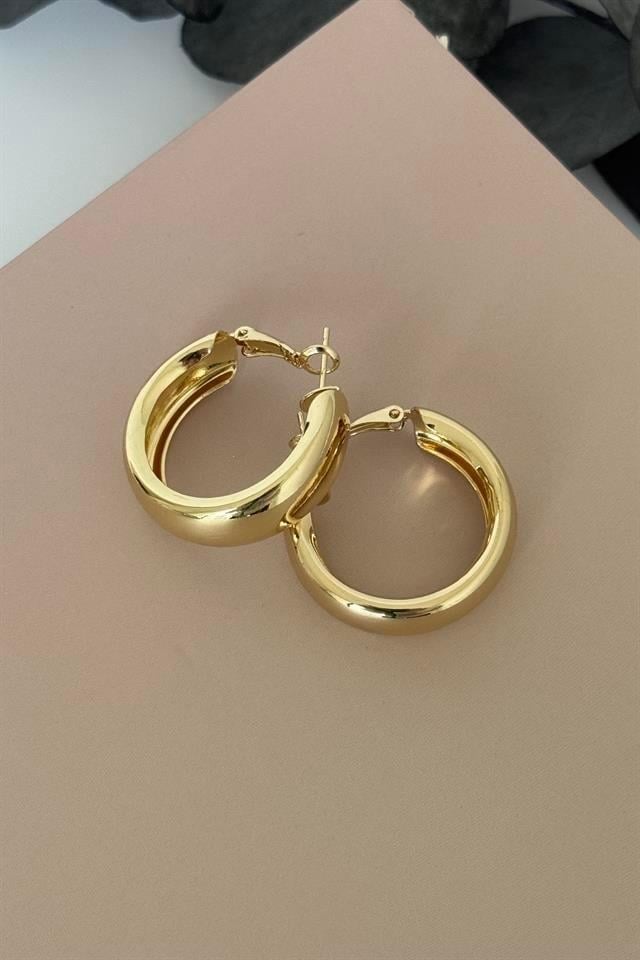 Bold Halka Gold Küpe