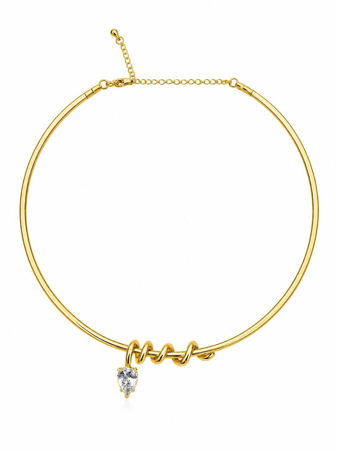 Damla Taşlı Sarmal Choker Kolye