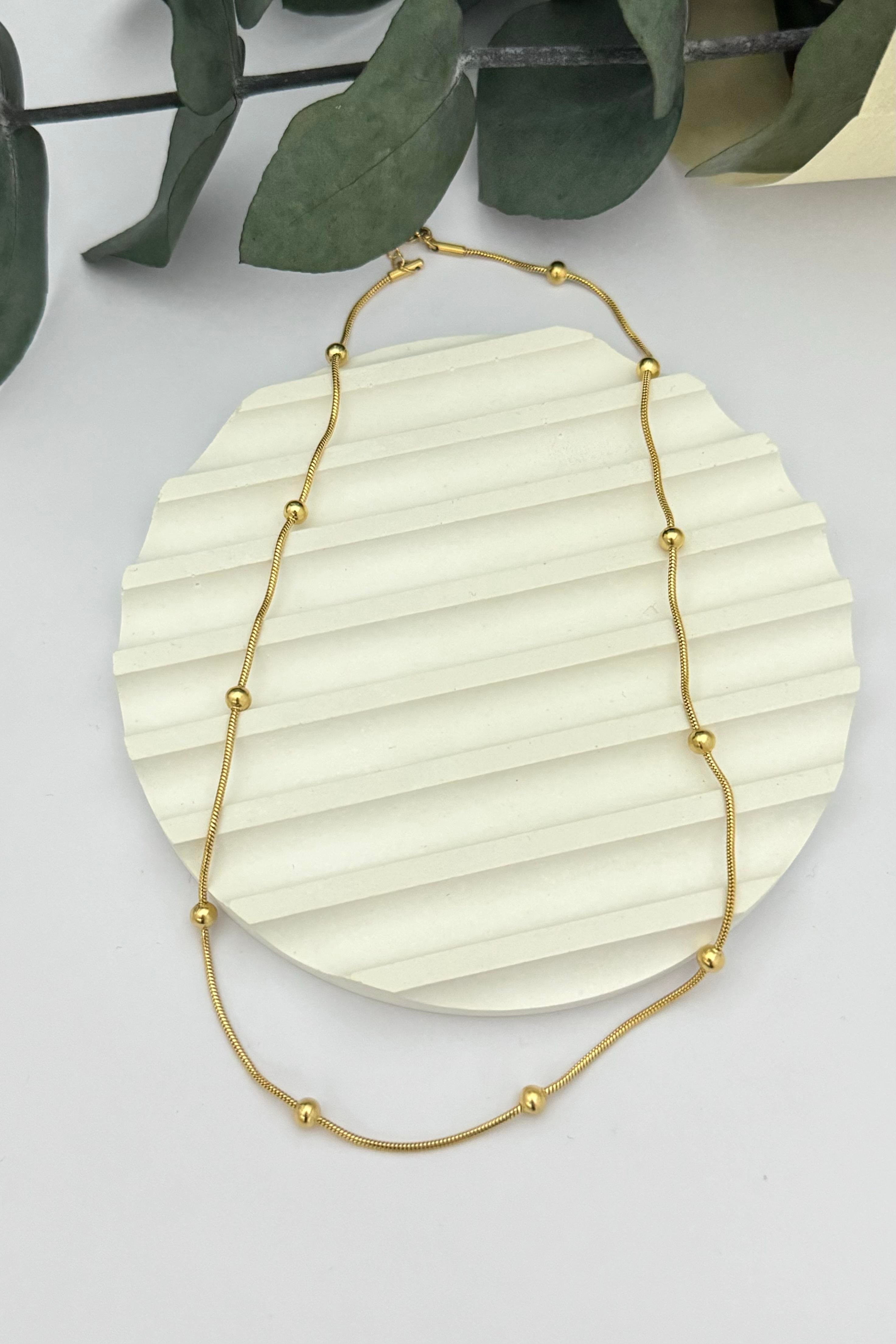 Dorika Gold Çelik Kolye 60 cm