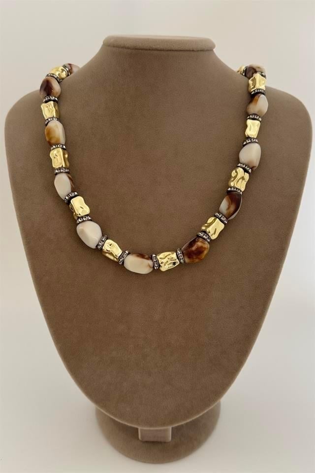 Earth Gold Krem Kolye