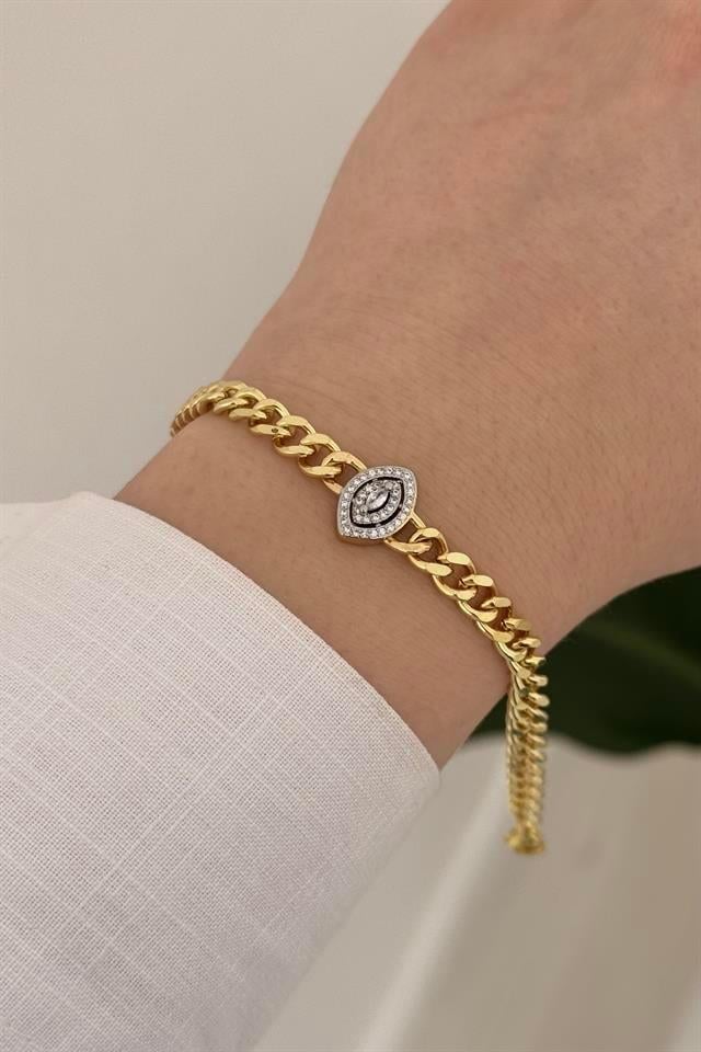 Evil Eye Cuban Bileklik
