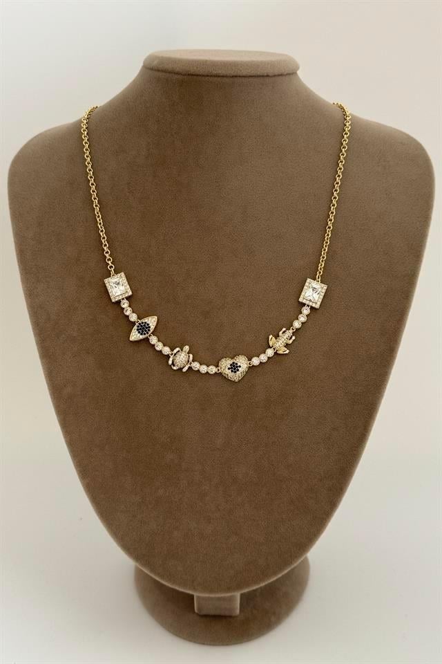 Evil Eye Line Gold Kolye
