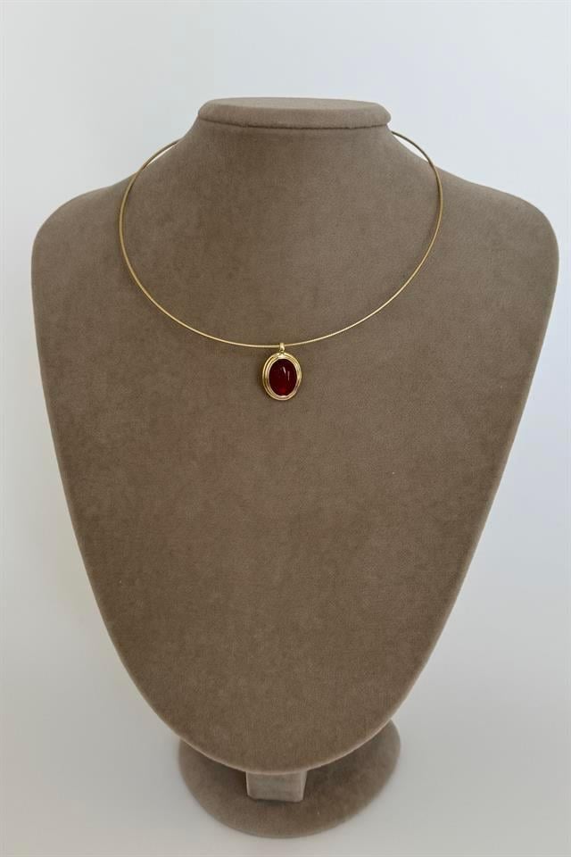 Fold Bordo Kolye