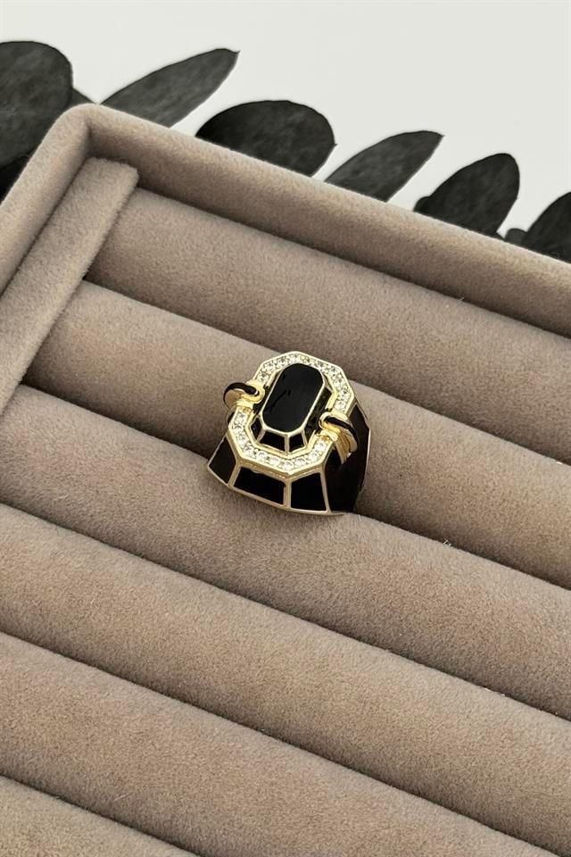 Gotham Signet Siyah Yüzük
