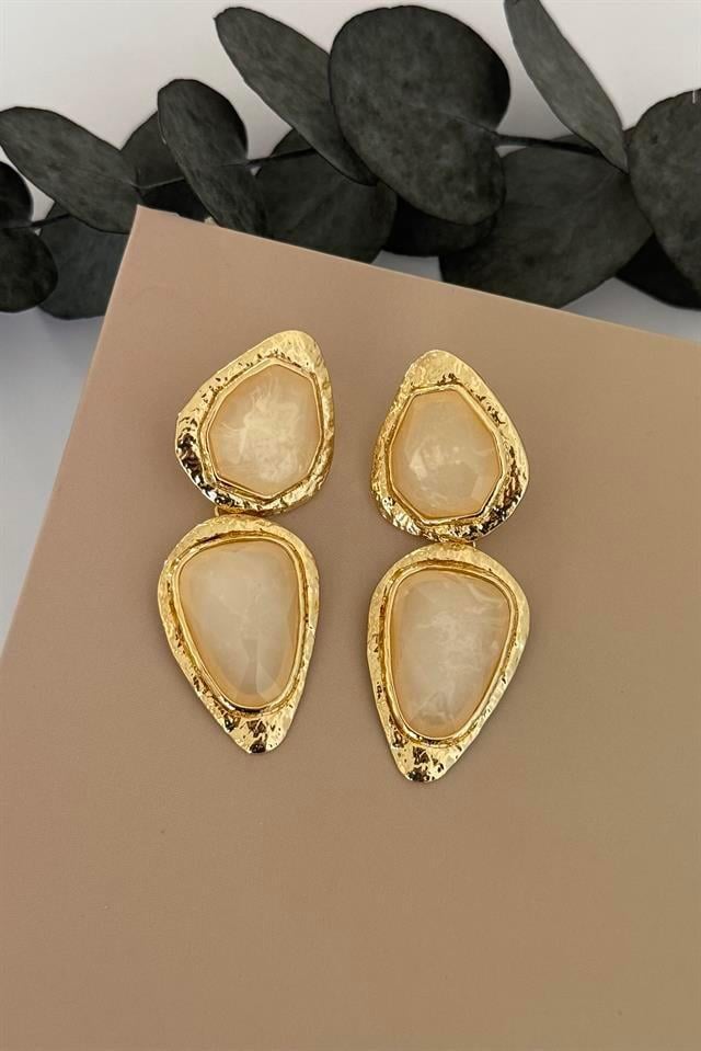 Kalyx Gold Krem Küpe