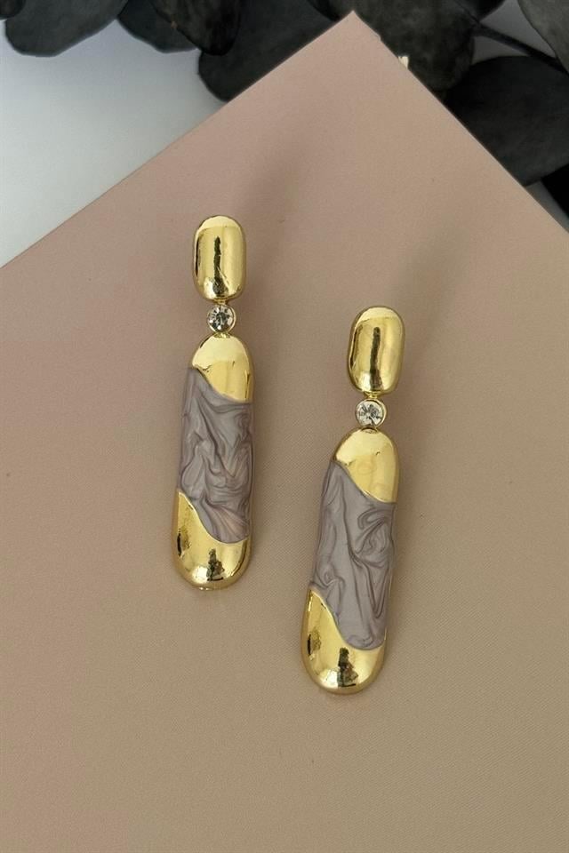 Lustre Gri Küpe