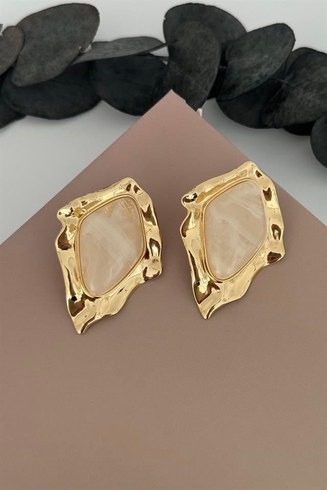 Mylara Beyaz Küpe
