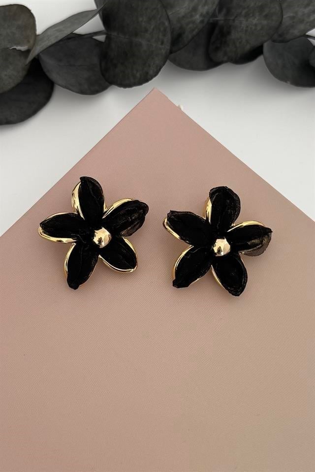 Petal Siyah Küpe