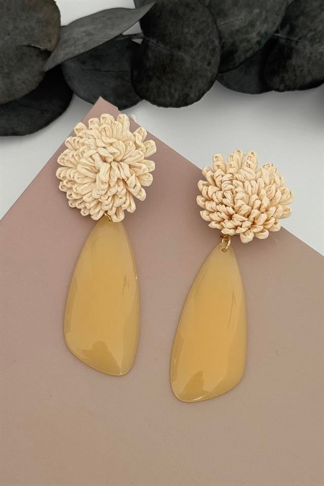 Raffia Bloom Honey Küpe