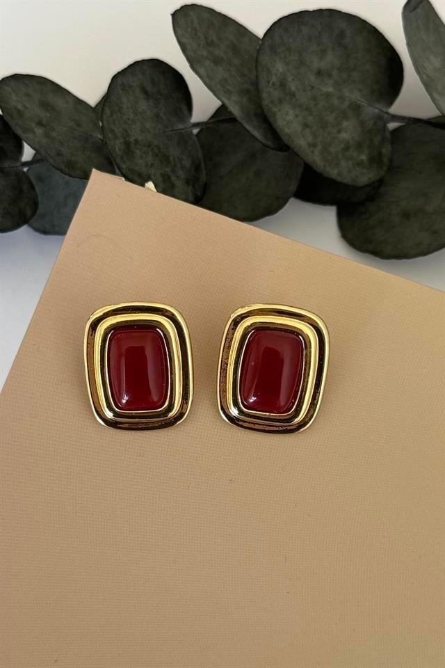 Rubrix Bordo Küpe