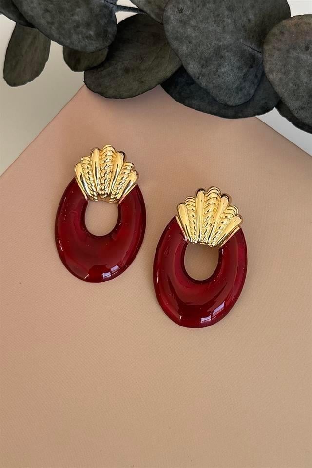 Shella Bordo Küpe