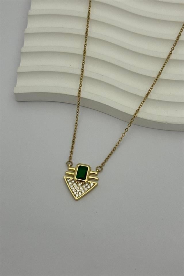 Triangle Green Kolye