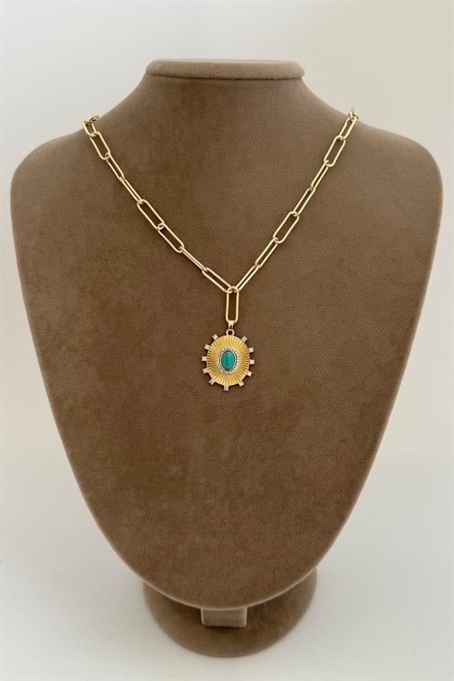 Turquoise Sun Kolye
