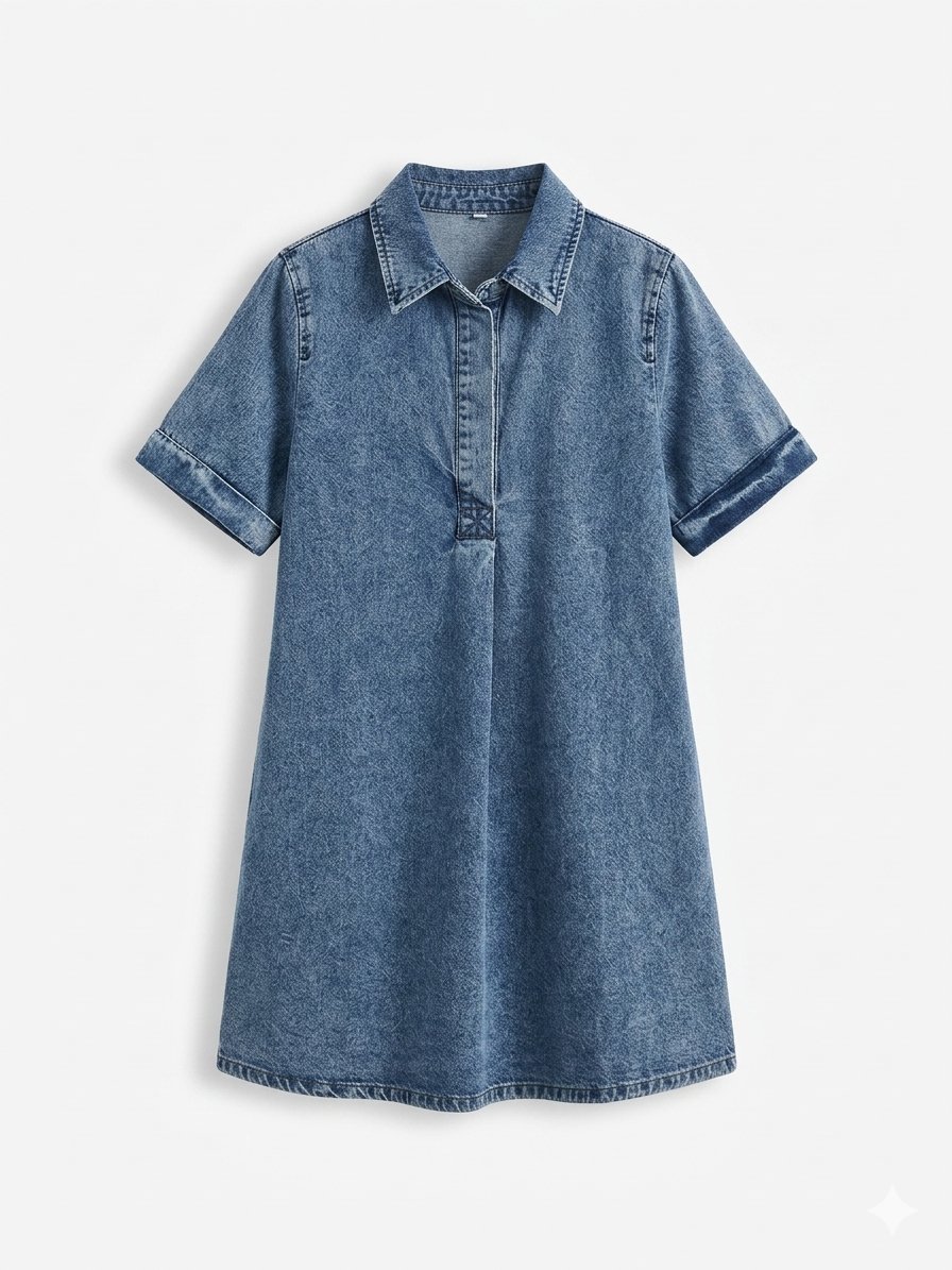 Bellora Açık Denim Renk Cepli Elbise 
