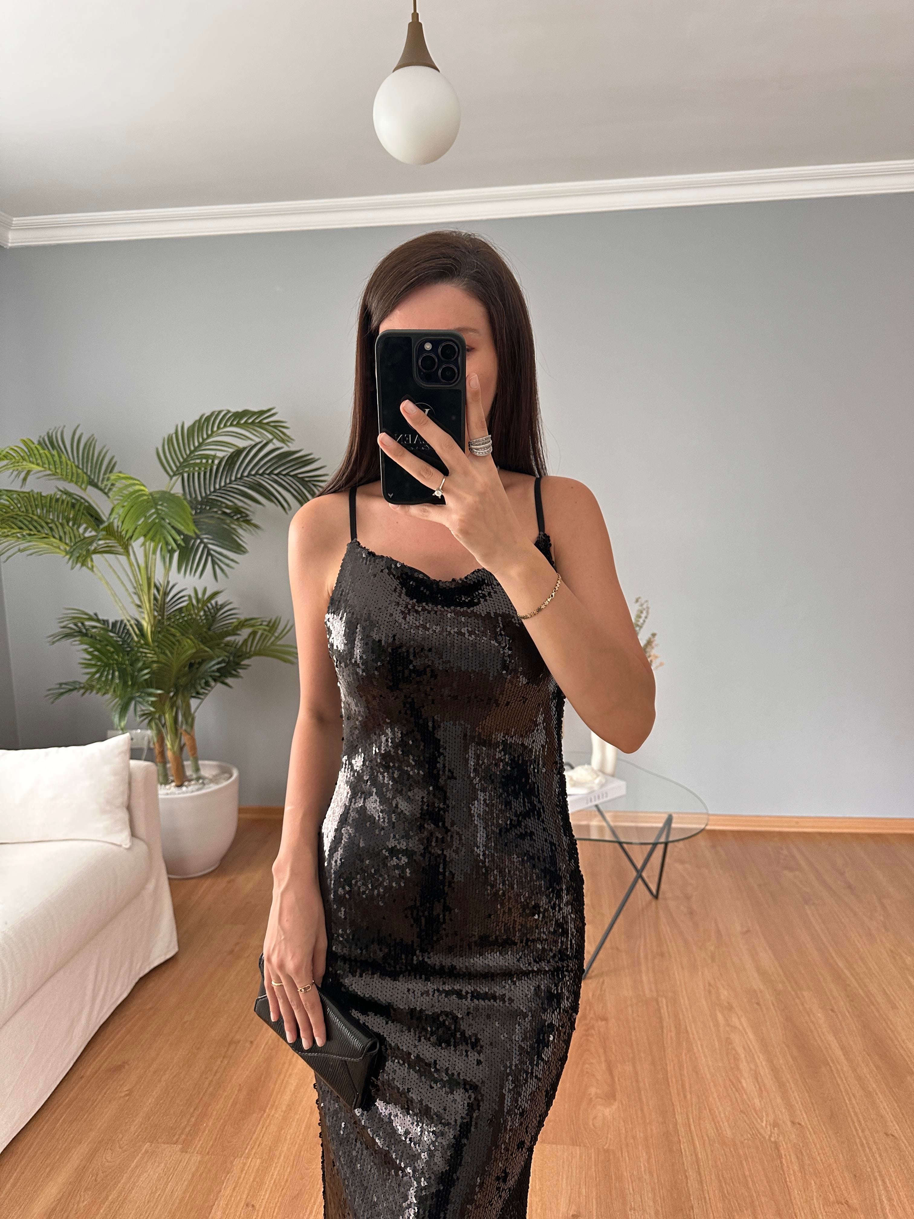 Brigitte Siyah Elbise