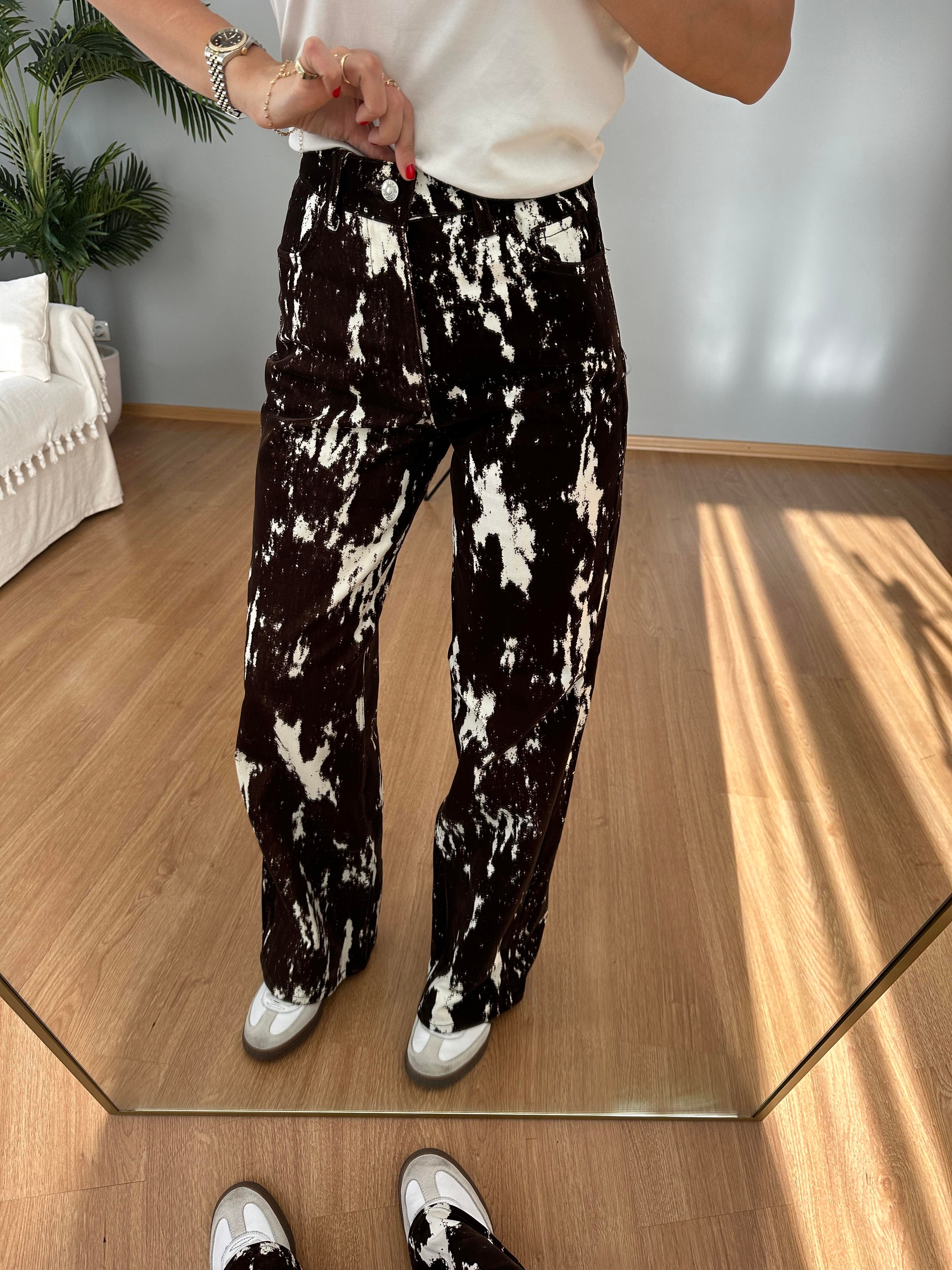 Cow Print Pantolon