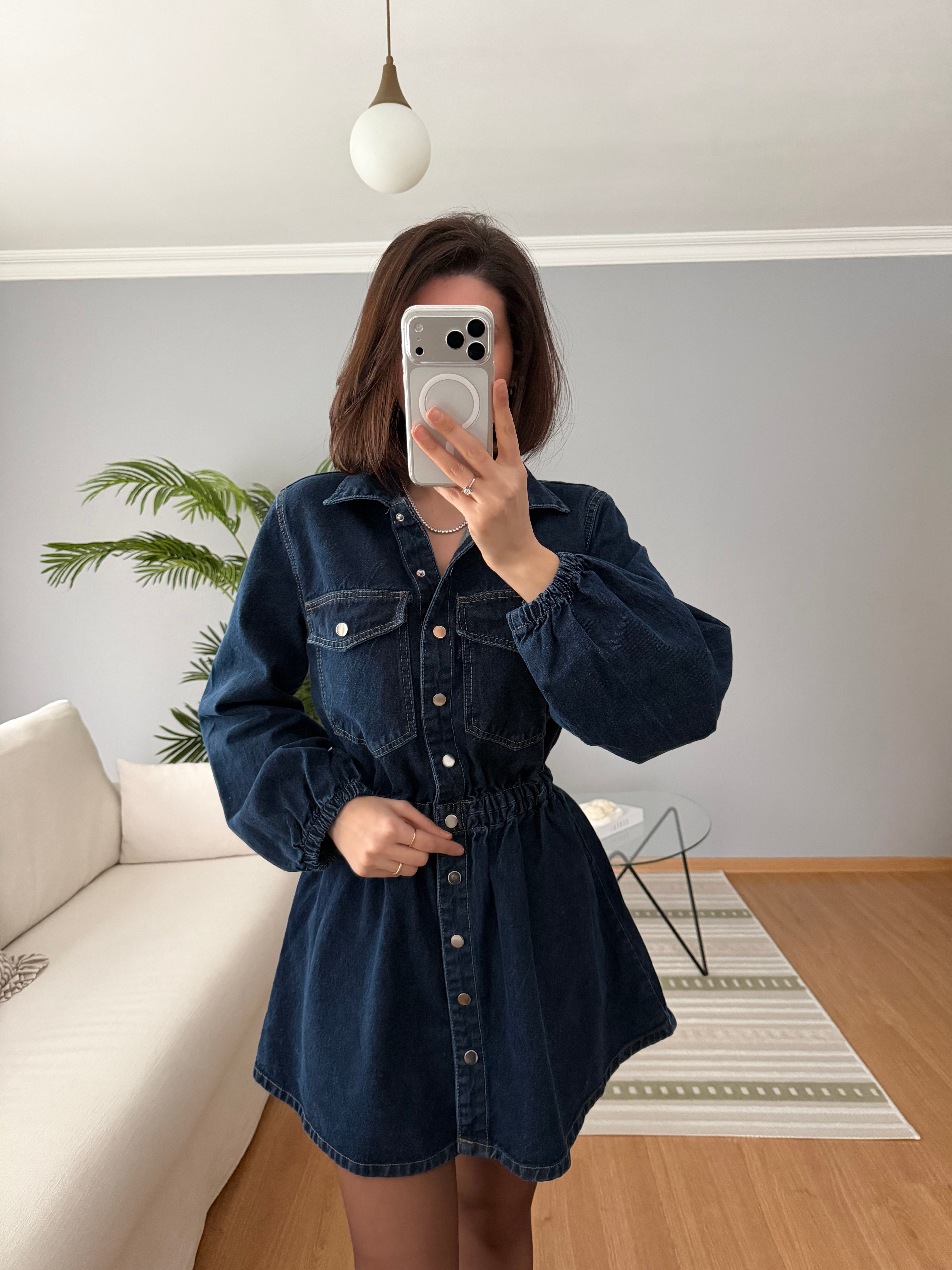 Destina Denim Elbise