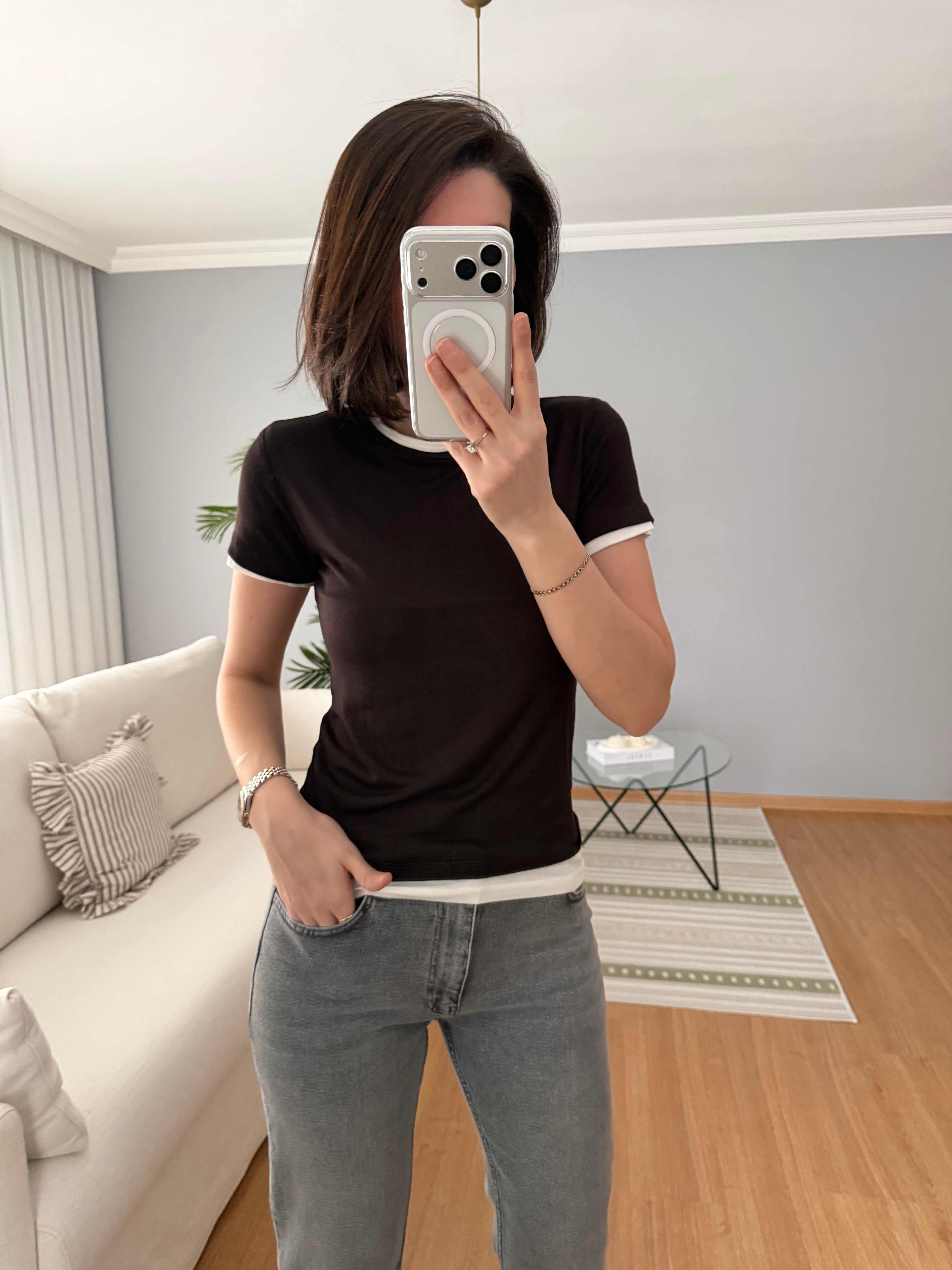 Kahve Çift Tişört