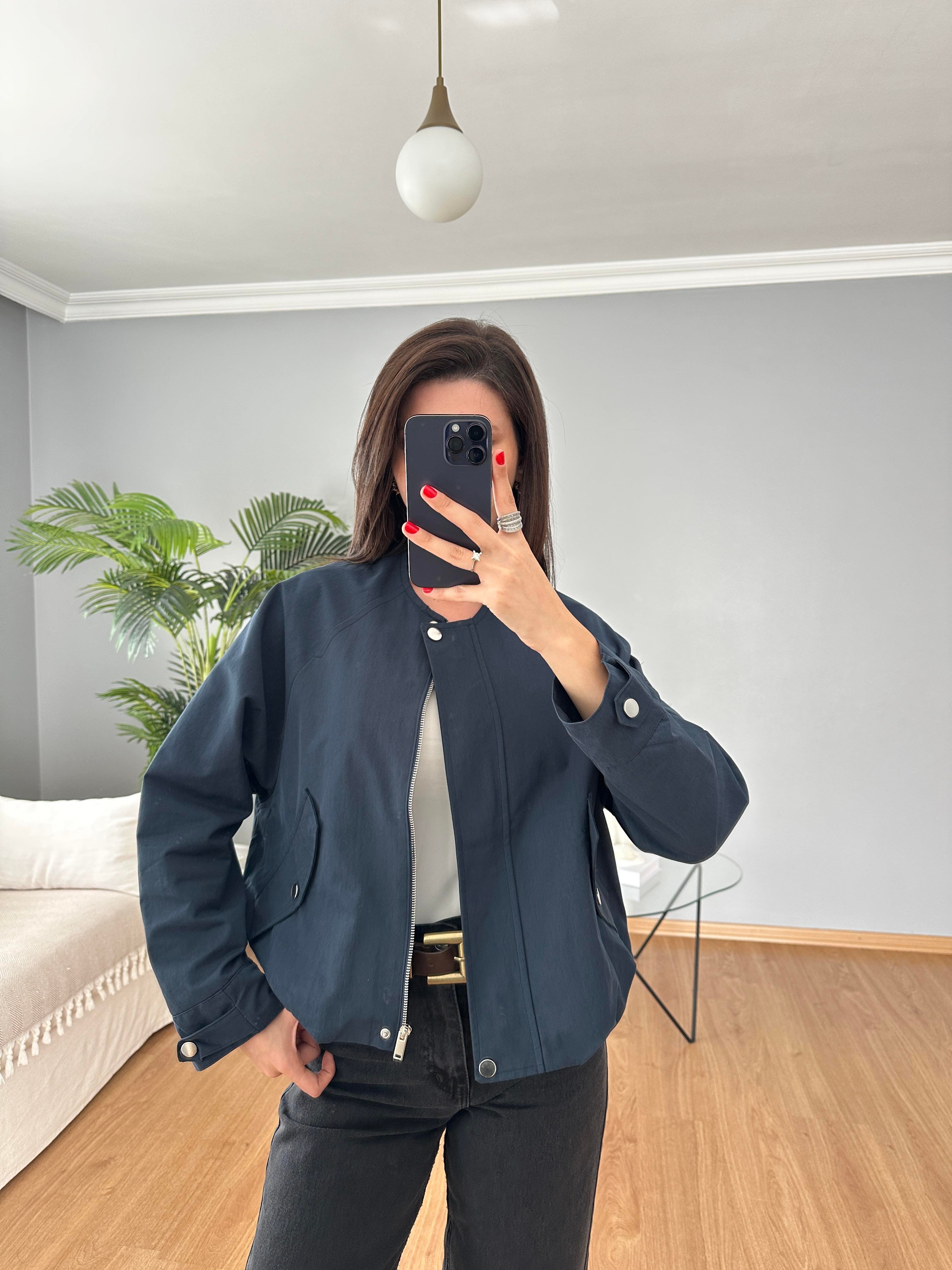 Lacivert Bomber Ceket
