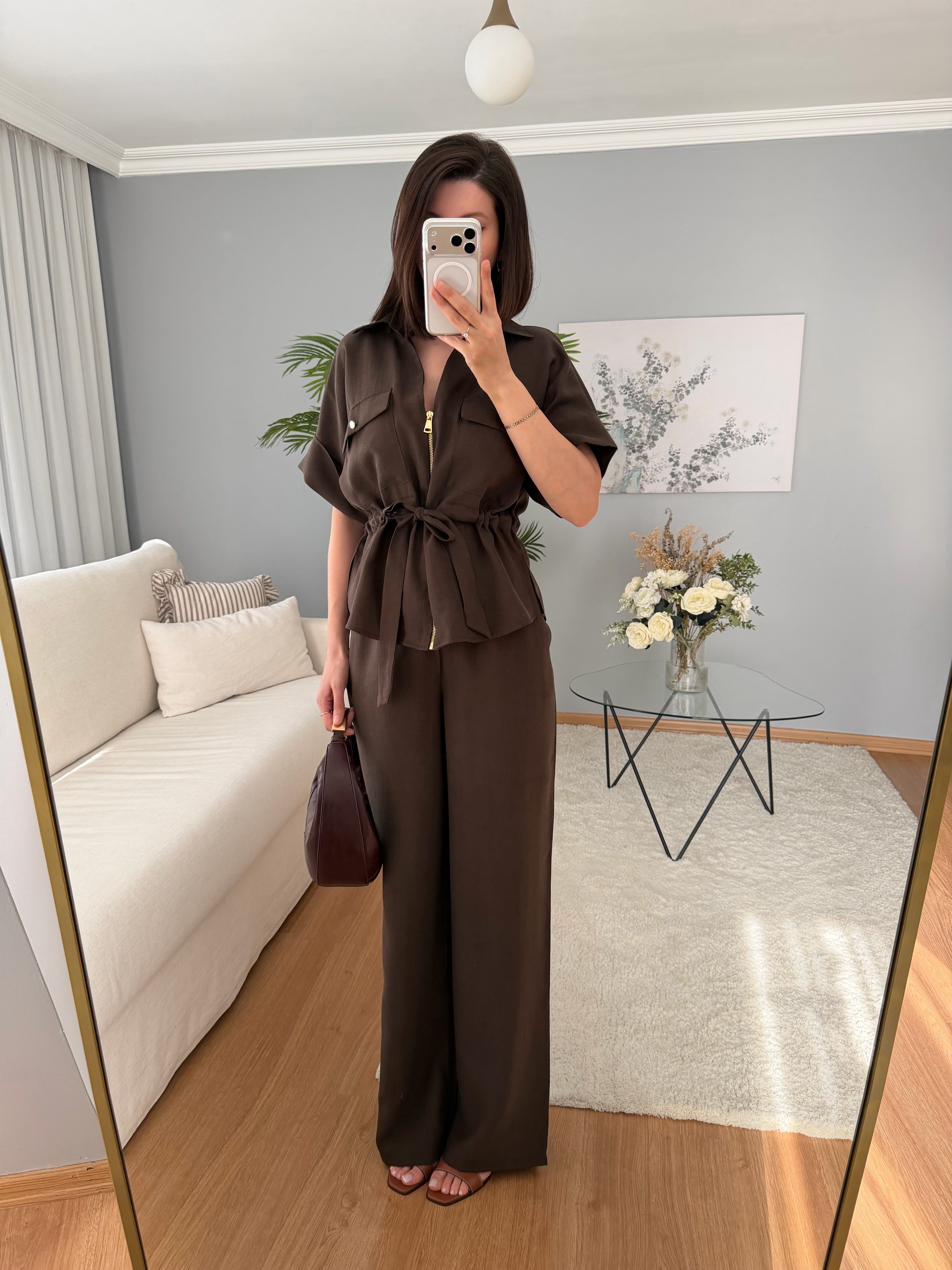 Lune Kahve Rengi Takım