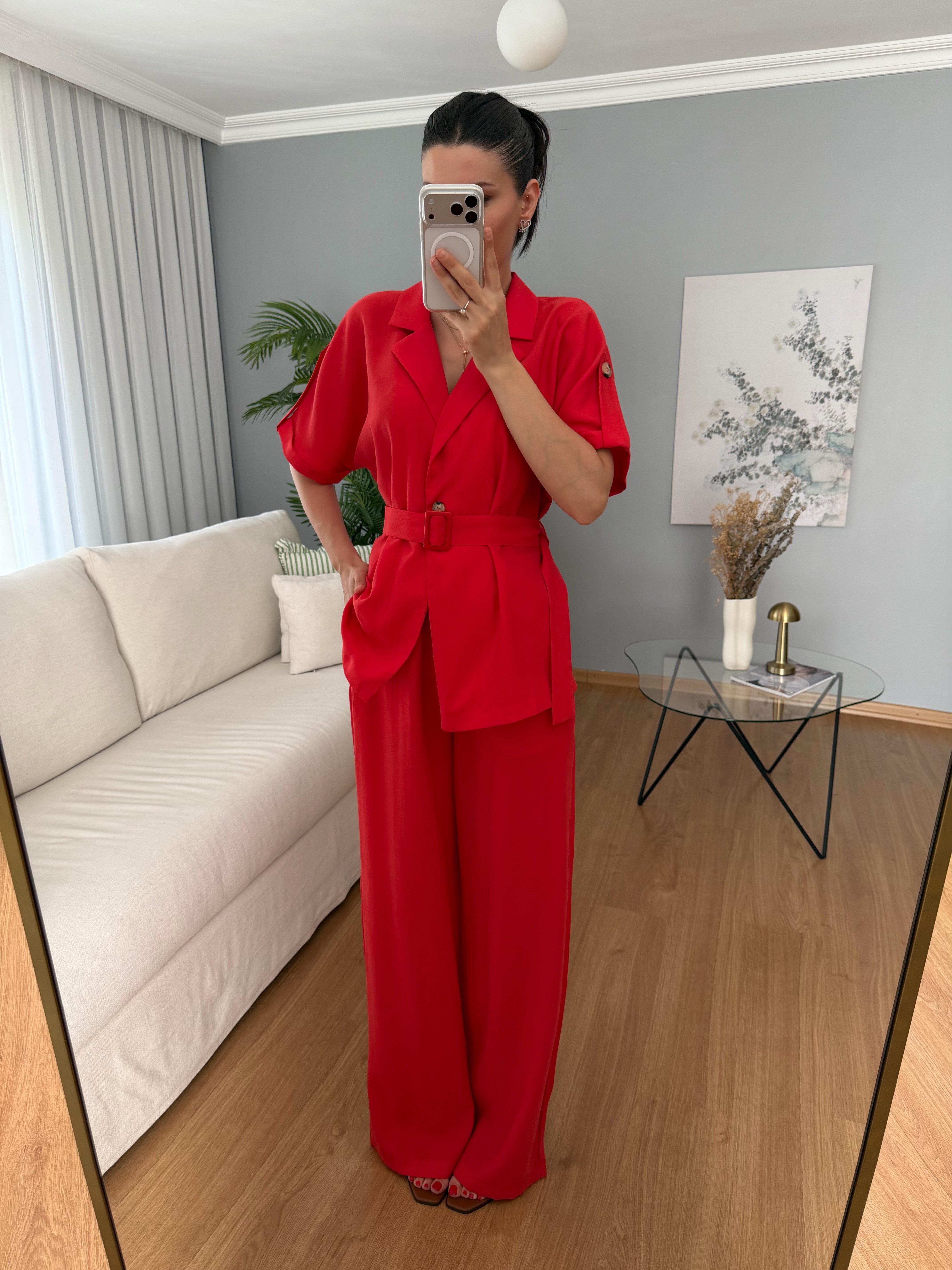 Paloma Kemerli Kırmızı Takım