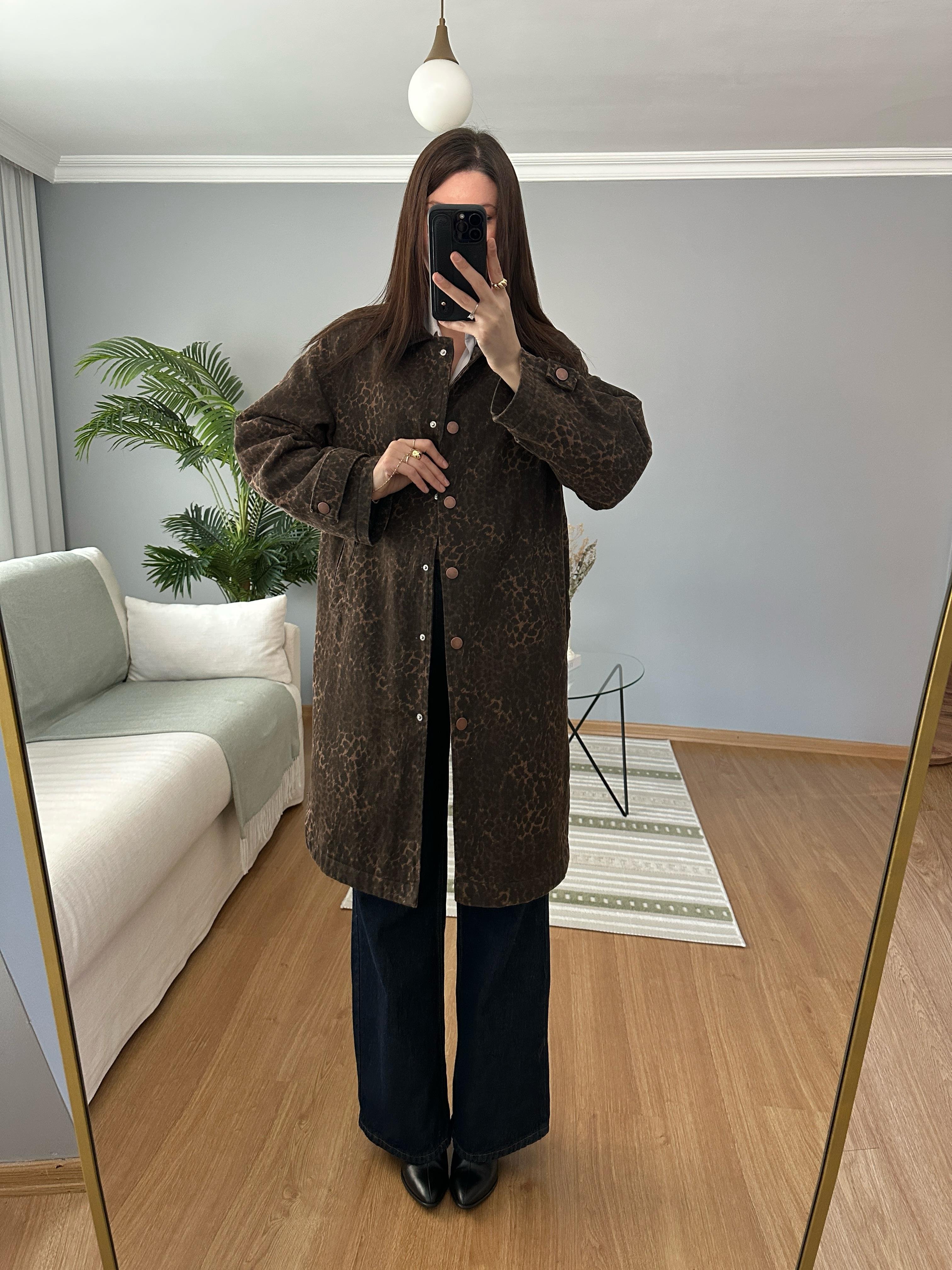 Selene Leopar Ceket 