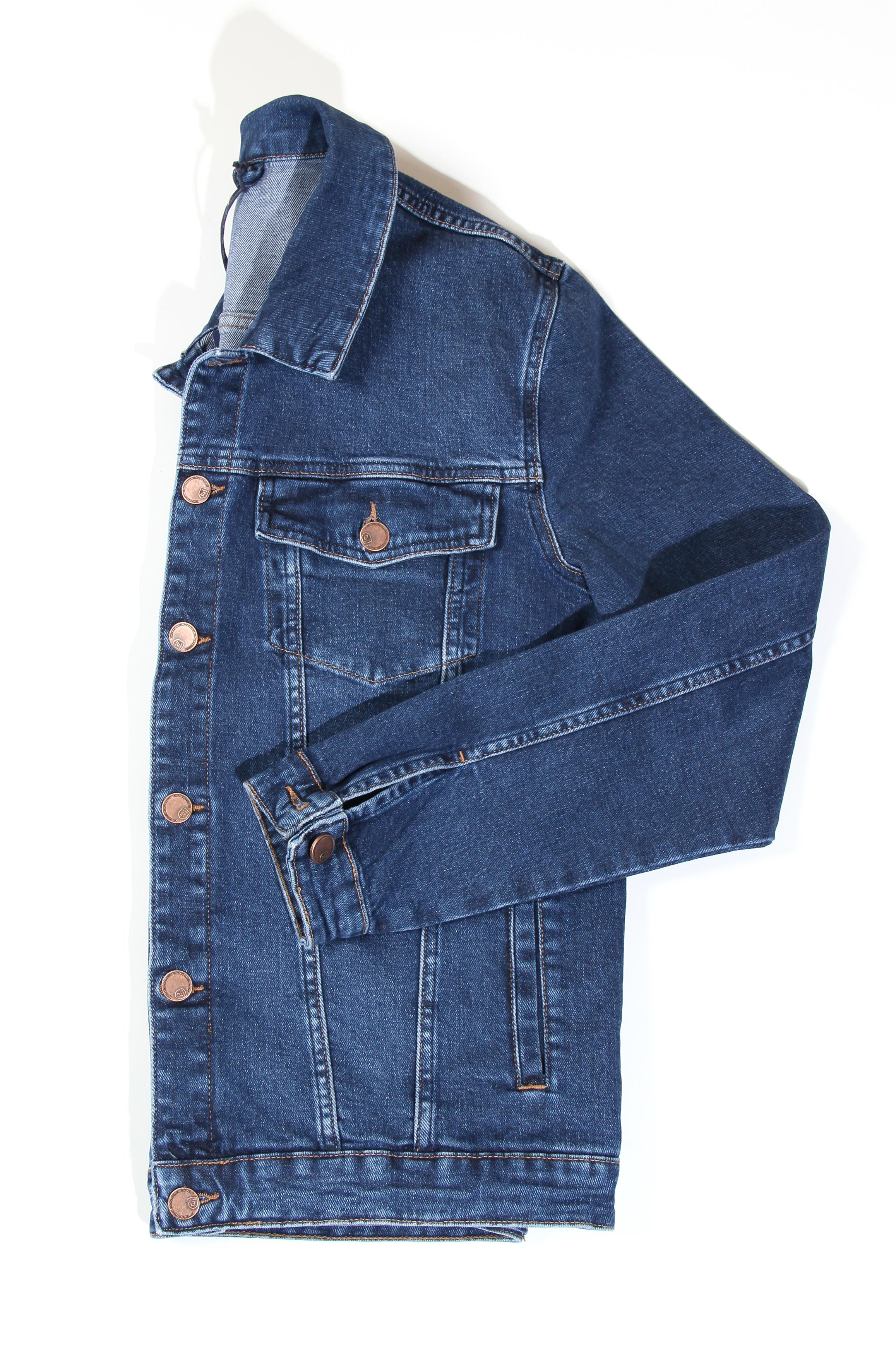 LACARINOErkek Cep Detaylı Düğmeli Charp Blue Jean Ceket