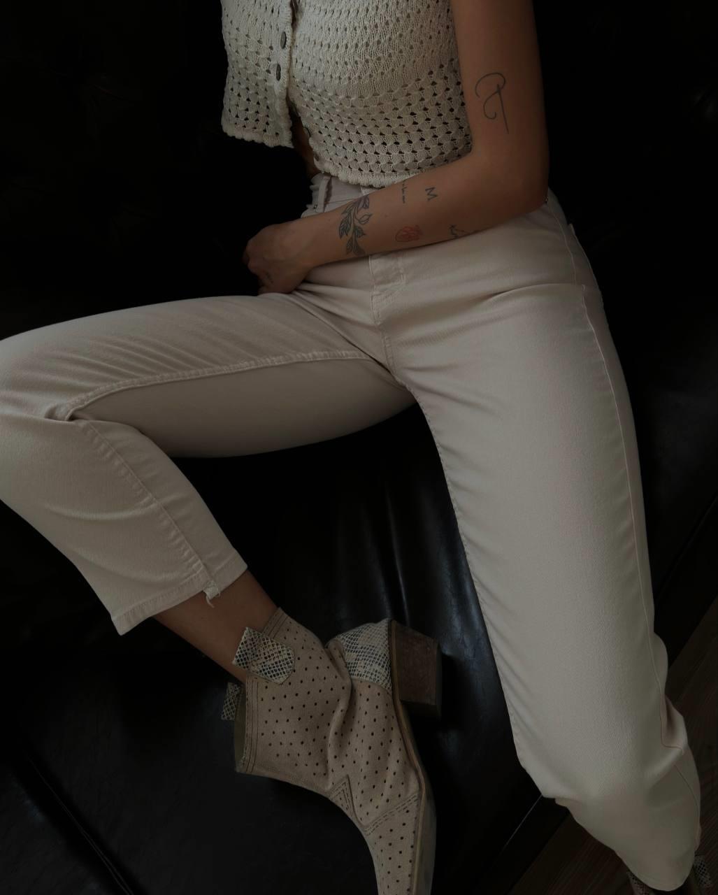 High Waist Leg Detailed Elis Jeans