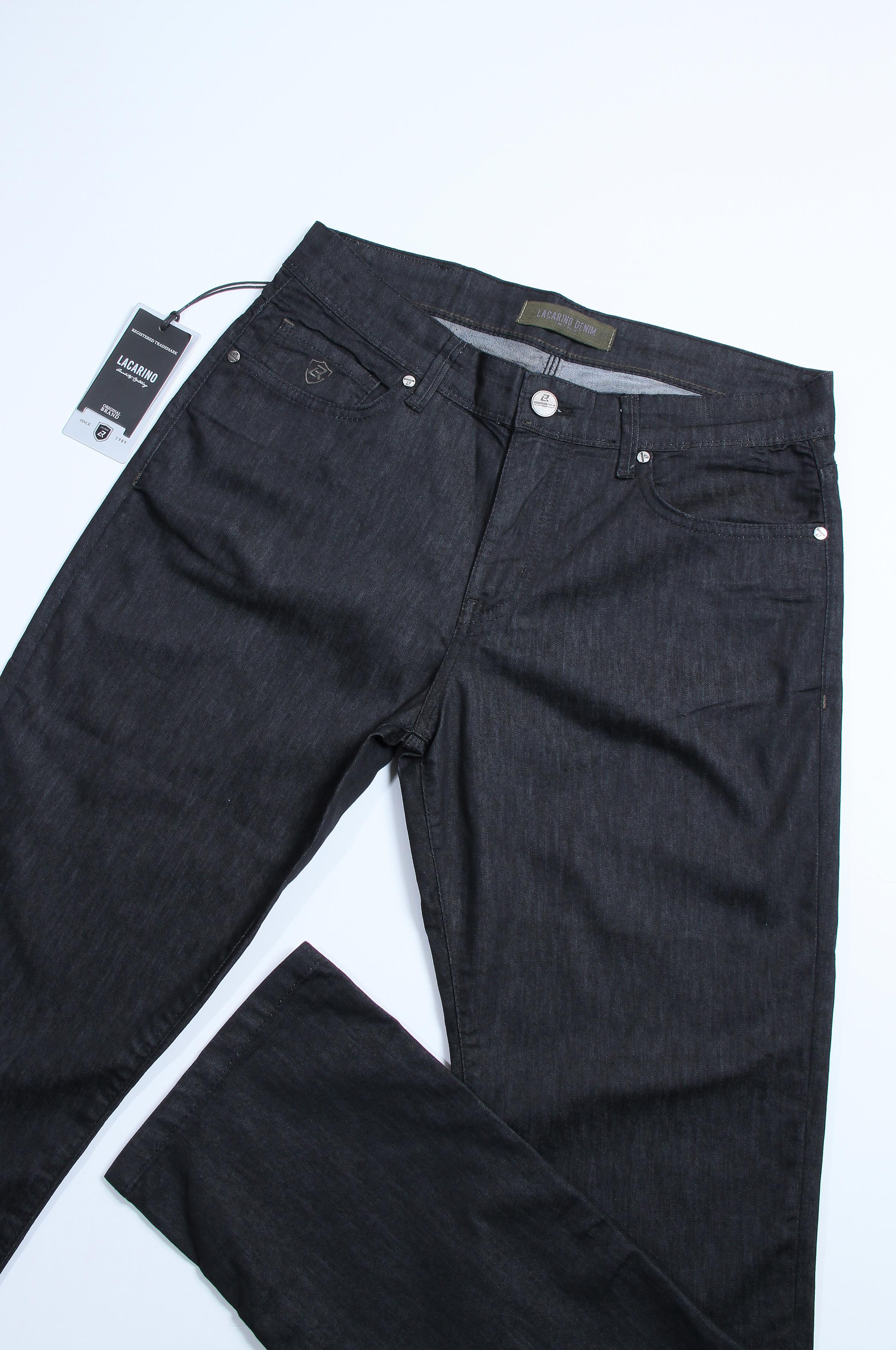 High Waist Half Pipe Leg Black Jeans
