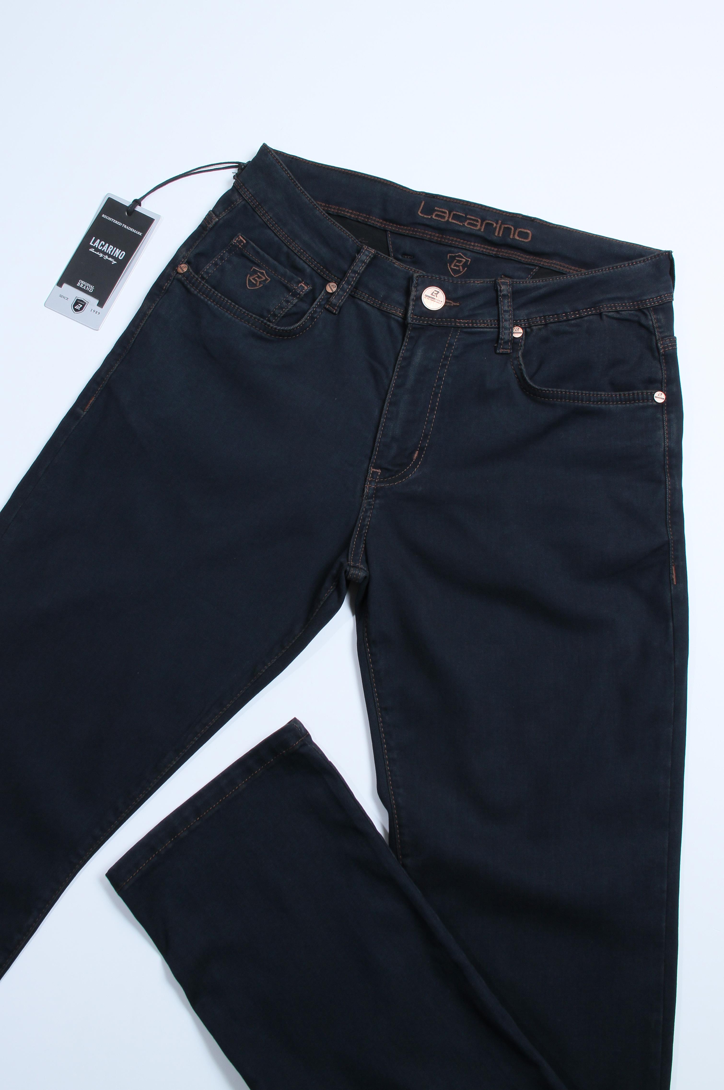 High Waist Half Pipe Leg Brown Tint Jeans